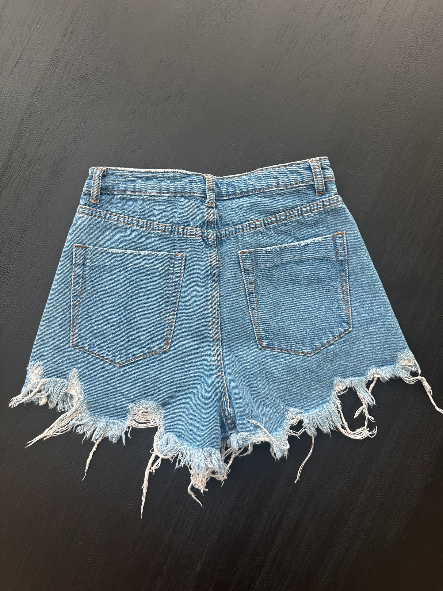 High Waisted Destroyed Denim