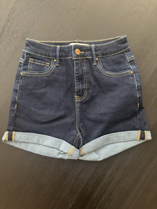 High Rise Roll Up Shorts